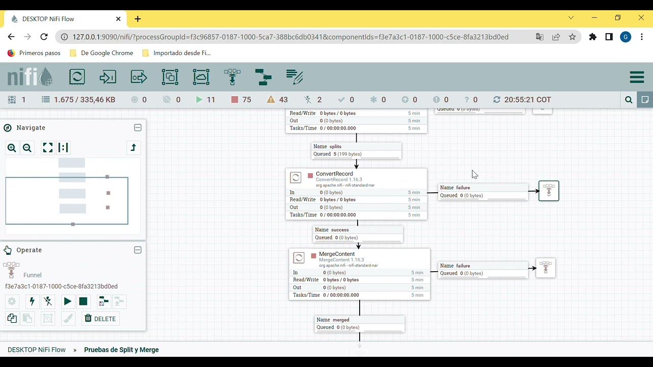Apache Nifi  Introduccion Split y Merge