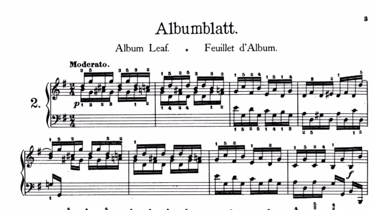 Cornelius Gurlitt: Minaturen, Op. 172, No.2: Albumblatt (Album Leaf) - Sheet Music
