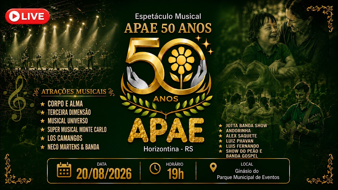 Espet&aacute;culo Musical APAE 50 Anos