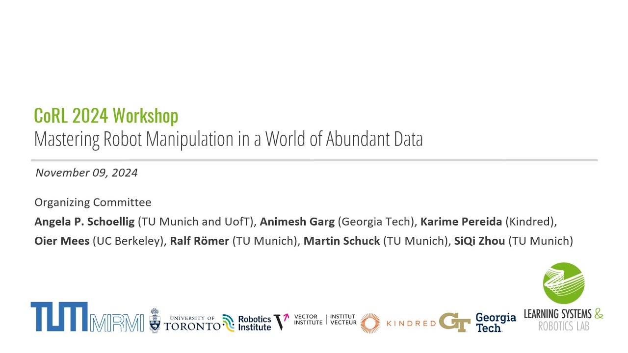 CoRL 2024 MRM-D Workshop: Introduction