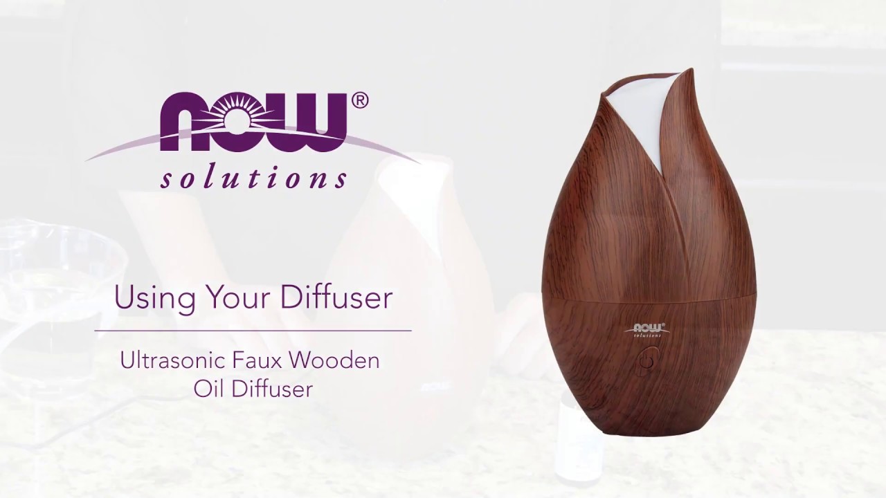 Ultrasonic Wood Grain Oil Diffuser by NOW Foods - Usage Instructions