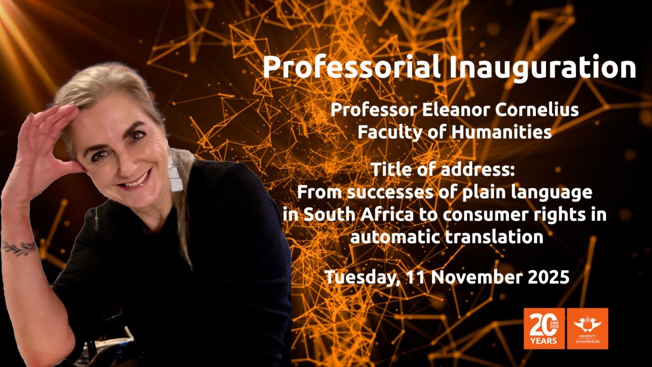 Professorial Inauguration: Professor Eleanor Cornelius | Faculty of Humanities