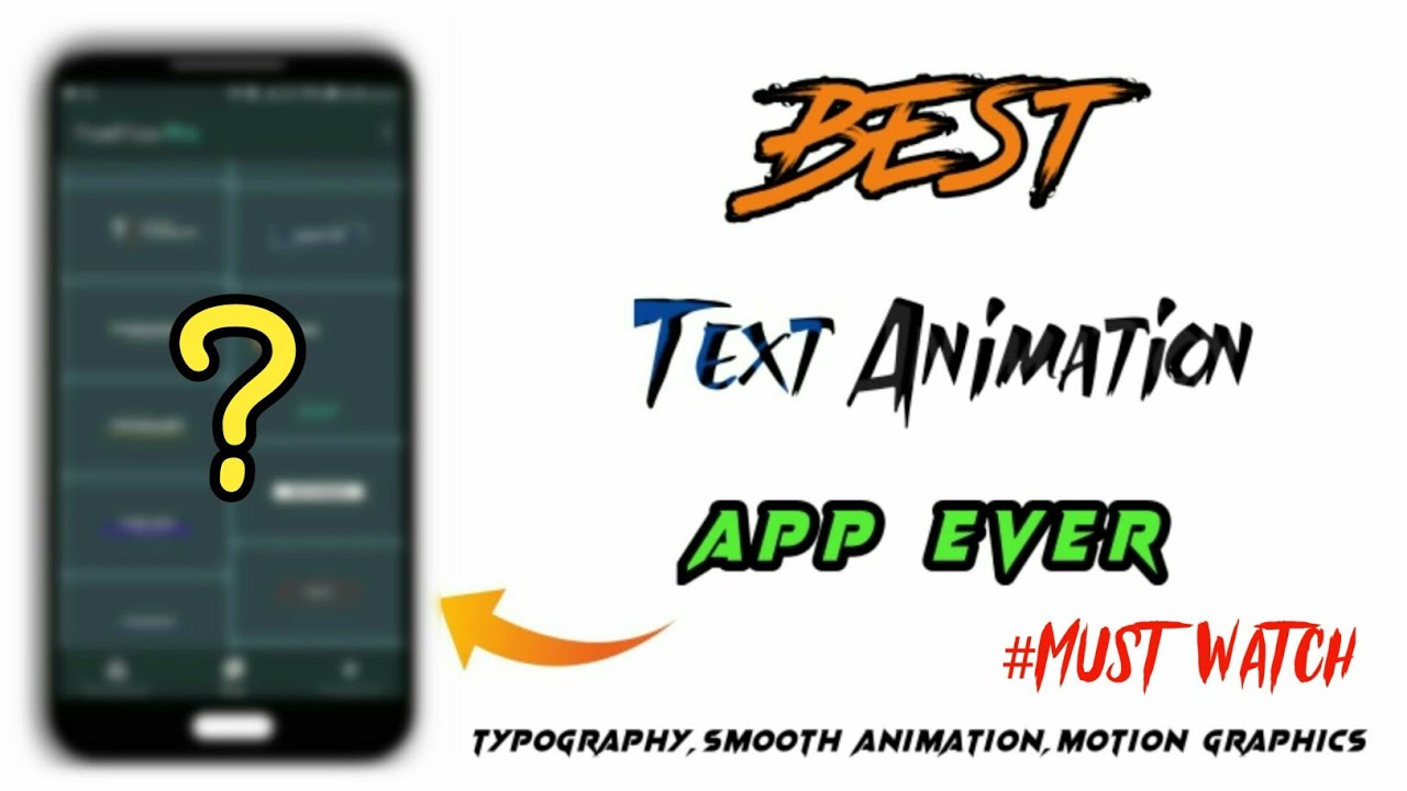 Best Text Animation App Ever😱😲||Typography||Smooth Animation|| Motion Graphics
