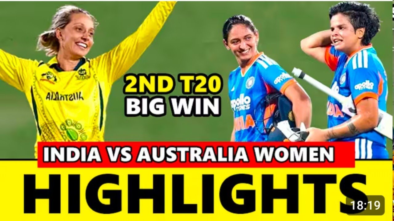 India vs Australia Women's 2nd T20 Match Highlights!!
