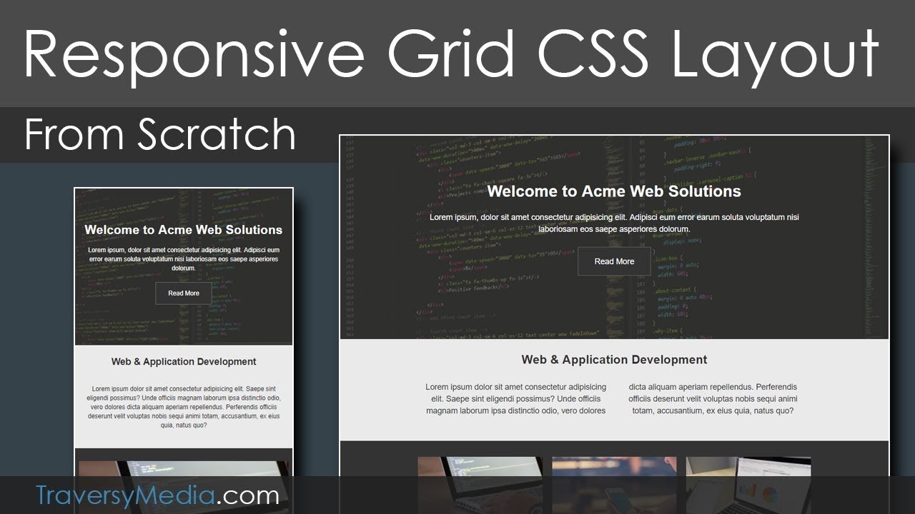 Grid CSS Responsive Website Layout - 
