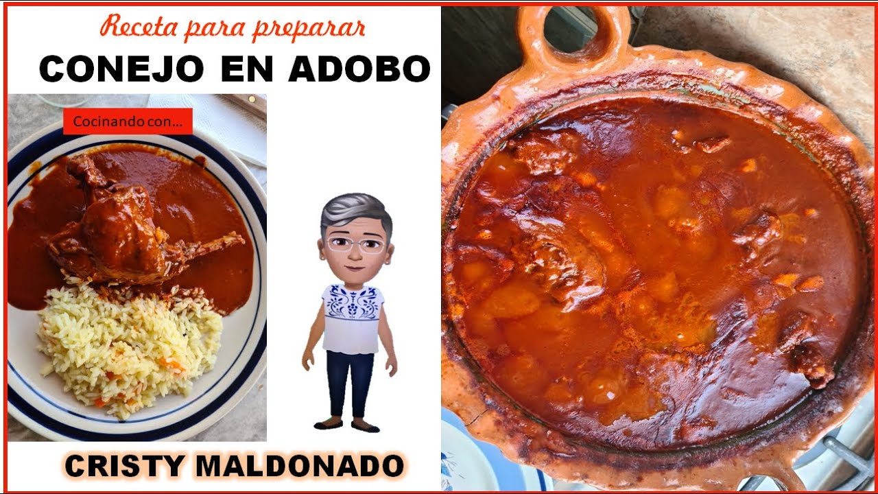 Receta para preparar conejo en adobo. COCINANDO CON CRISTY MALDONADO