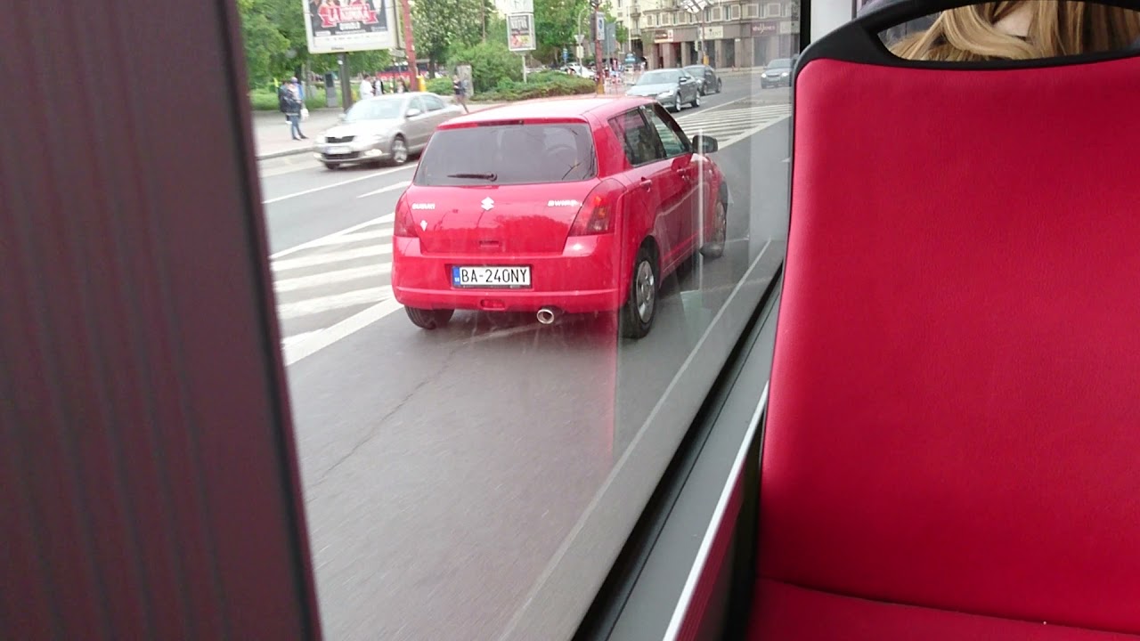 Bratislava bus line 61 from Hlavná Stanica to Zimný Štadion