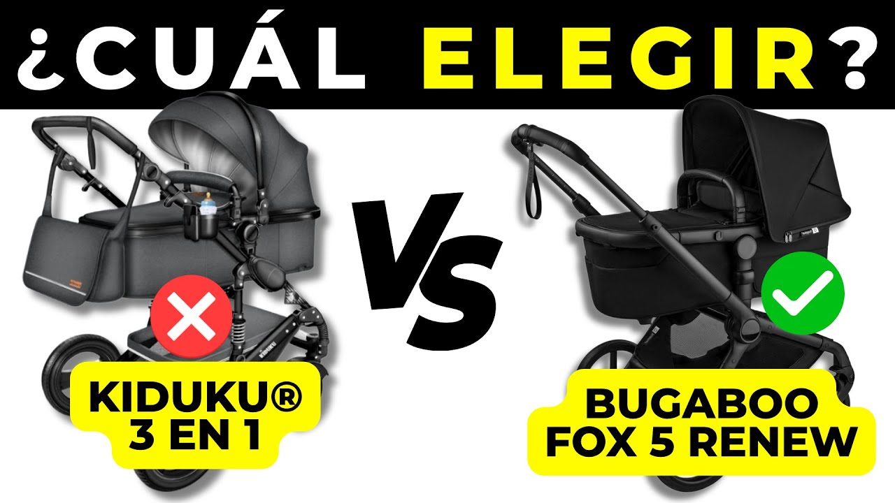 Carrito de Bebé KIDUKU® 3 en 1 vs Bugaboo Fox 5 Renew | 🤔 ¿CUÁL es MEJOR?