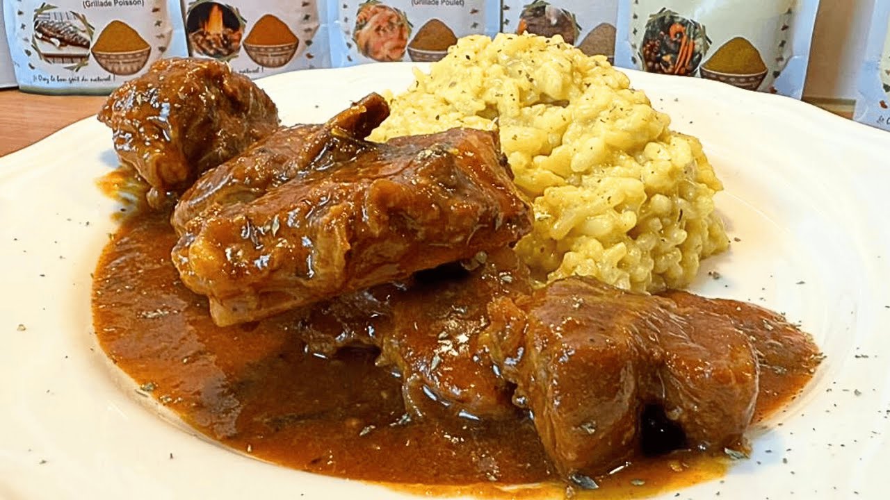 Osso Buco et Risotto Crémeux au Fromage  Le Duo Italien d'Exception ! 🍖🧀✨