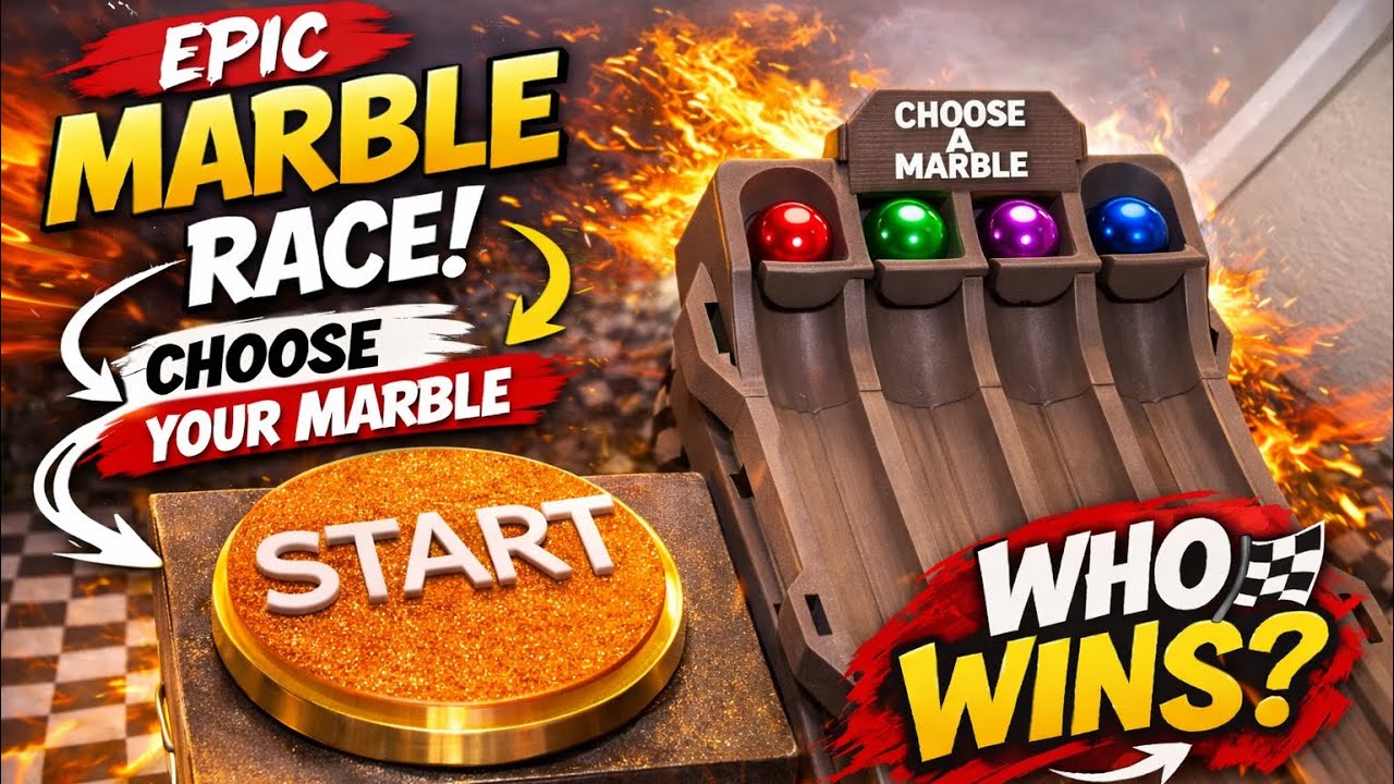 Red 🔴 vs Green 🟢 vs Purple 🟣 vs Blue 🔵 | Marble Race