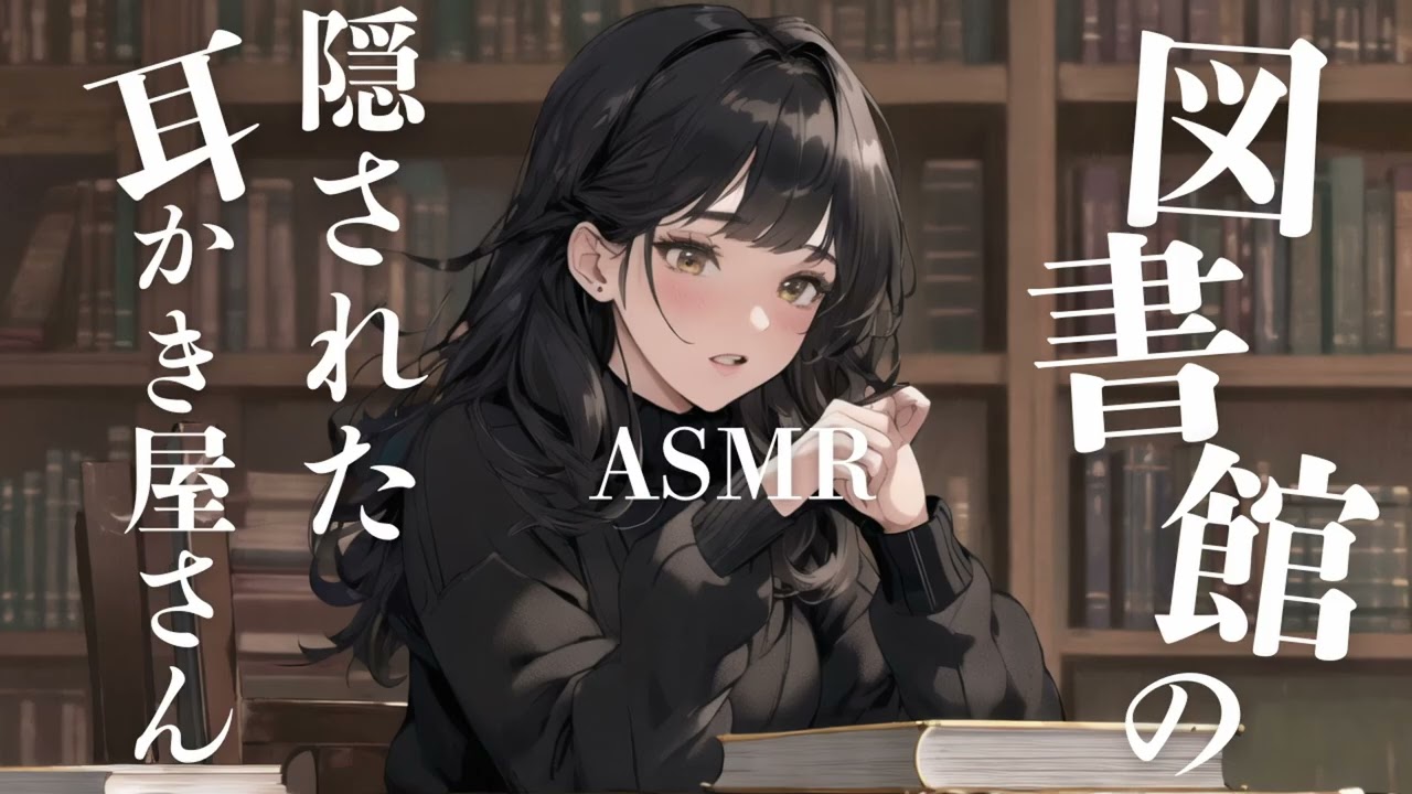 【ASMR】図書館の隠された耳かき屋さん【暖炉/本の音/ささやき】