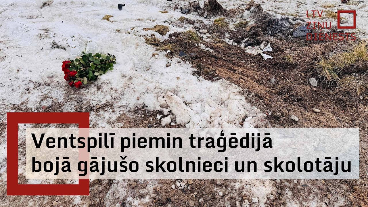 Ventspilī piemin traģēdijā bojā gājušo skolnieci un skolotāju