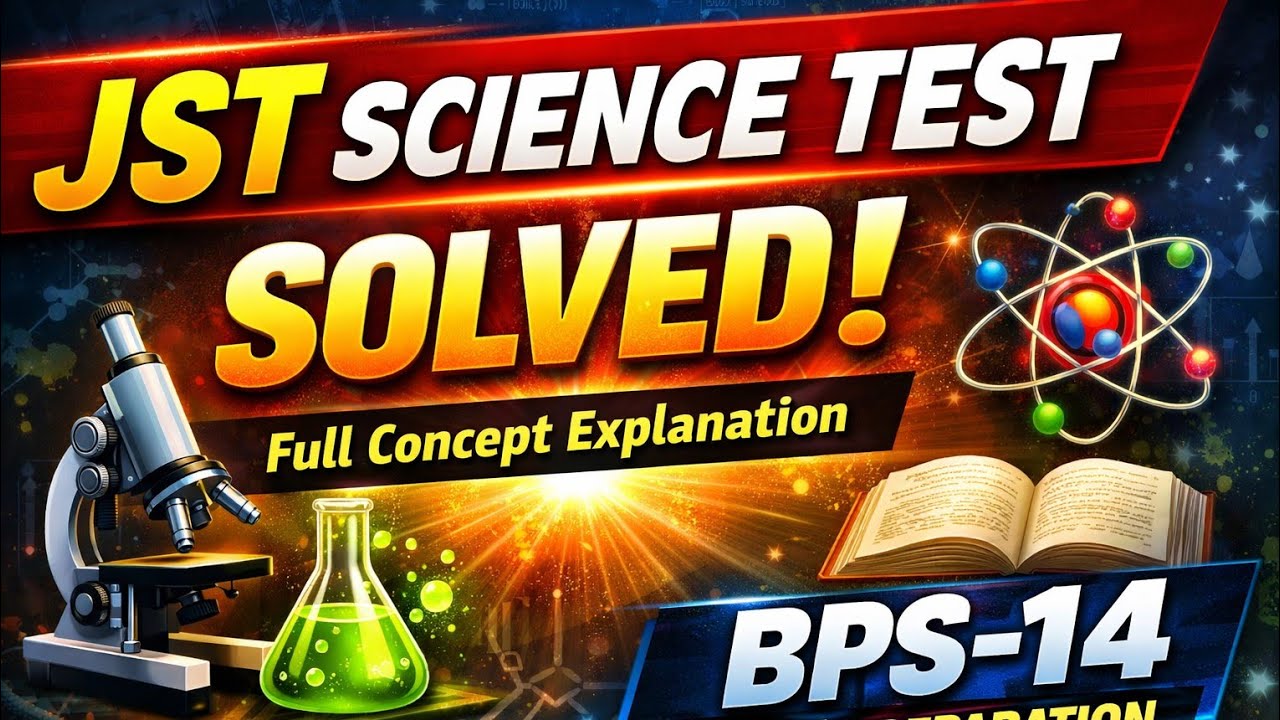 IBA JST Science Paper Solved | Full Explanation | BPS-14 Preparation