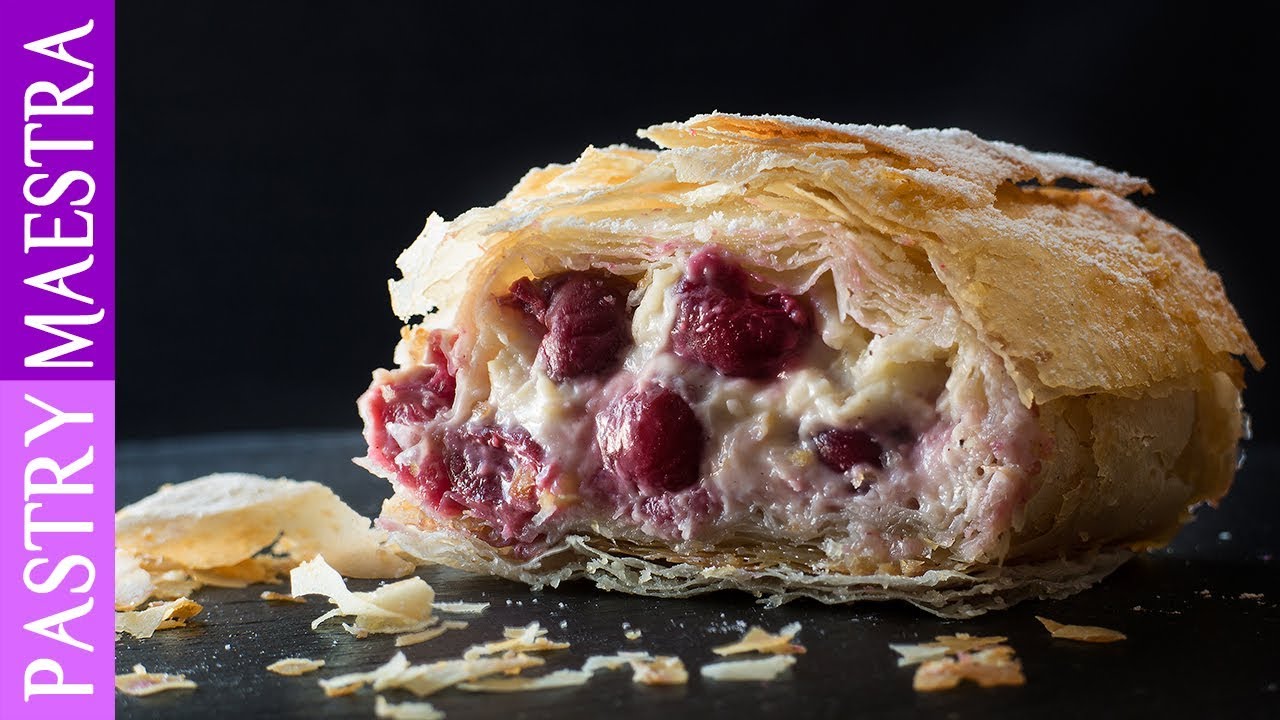 Cream Cheese and Sour Cherry Strudel | Pastry Maestra
