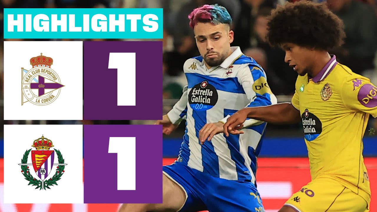 RC DEPORTIVO 1 - 1 REAL VALLADOLID | RESUMEN LALIGA HYPERMOTION