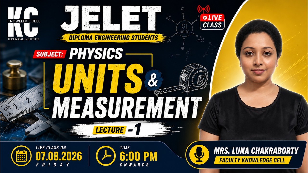 JELET 2027 | Physics | Units & Measurement | Complete Discussion | Diploma Engineering Students