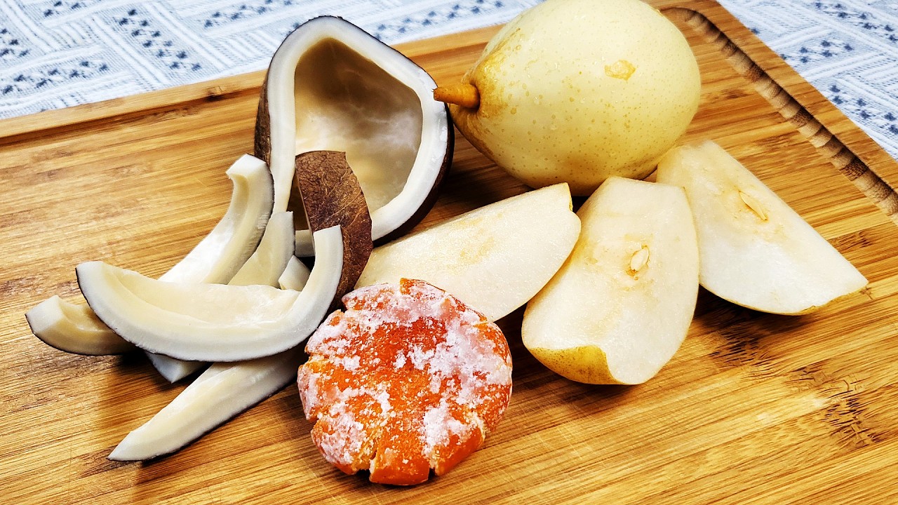 夏末.初秋湯水🍂🍁秋天要潤肺養肺✨解秋燥❗雪梨桔餅止咳清頑痰💯氣管敏感乾痕都啱飲👍海底椰桔餅南北杏素湯🥣時令靚湯😋清熱養生湯EASY AND HEALTHY SOUP (181)