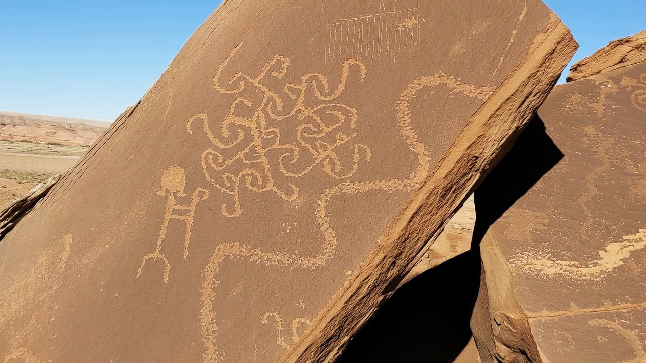 Petroglyphs near the river
