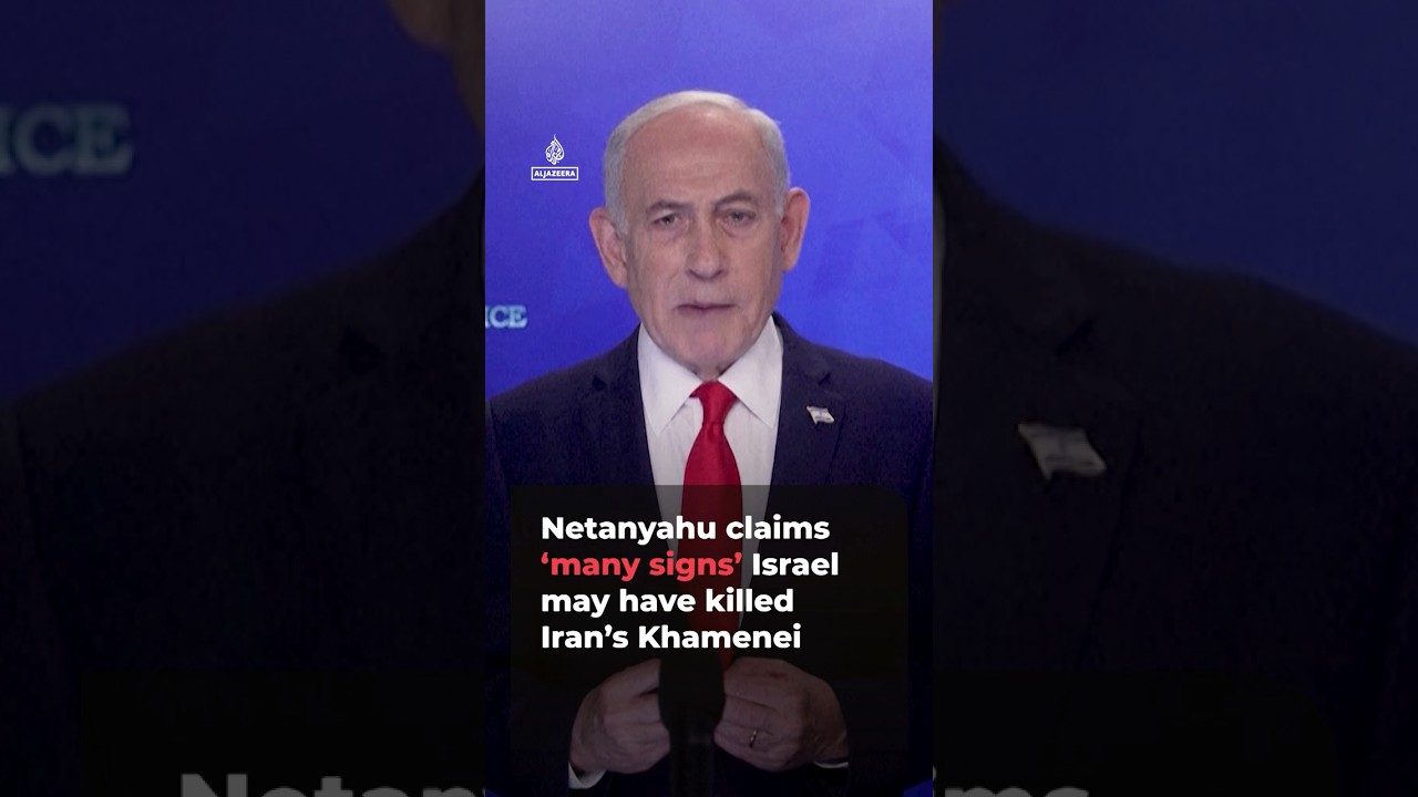 Netanyahu claims &lsquo;many signs&rsquo; Iran&rsquo;s Khamenei &lsquo;no longer alive&rsquo; | AJ #shorts