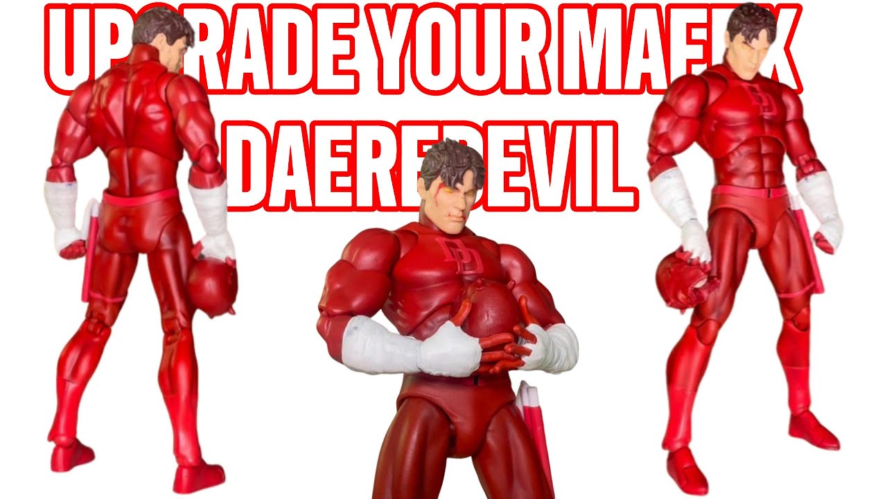 CUSTOM MAFEX DAREDEVIL REVIEW how to add wraps and an unmasked head sculpt