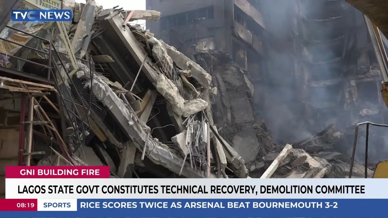 Lagos Govt constitutes committee to demolish razed 23-storey building