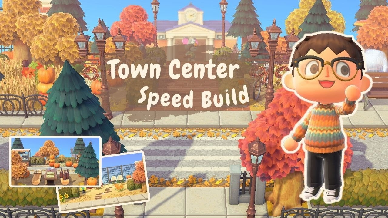 Small Town Center, Main Road Build: Honeycrisp Episode 4 || ACNH: Speedbuild