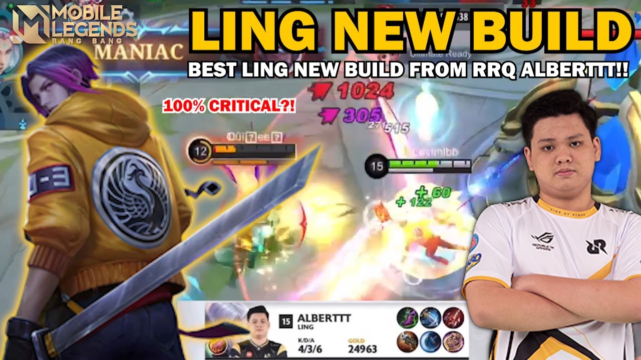 LING NEW BUILD FROM RRQ ALBERTTT AUTO SAVAGE?! | BEST LING BUILD 100% CRITICAL DAMAGE!! - MLBB