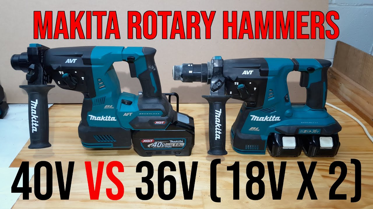Ударная дрель Makita 40 В против ударной дрели Makita 36 В (бесщеточная, 18 В, 2 шт.)