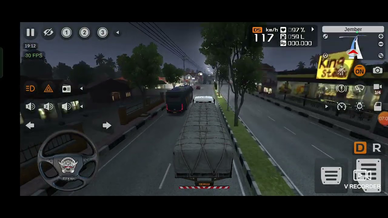 Bus Simulator Indonesia - Gameplay Part 1 Extreme Speed Bus Drive In Rainy Day BUSSID (Android)