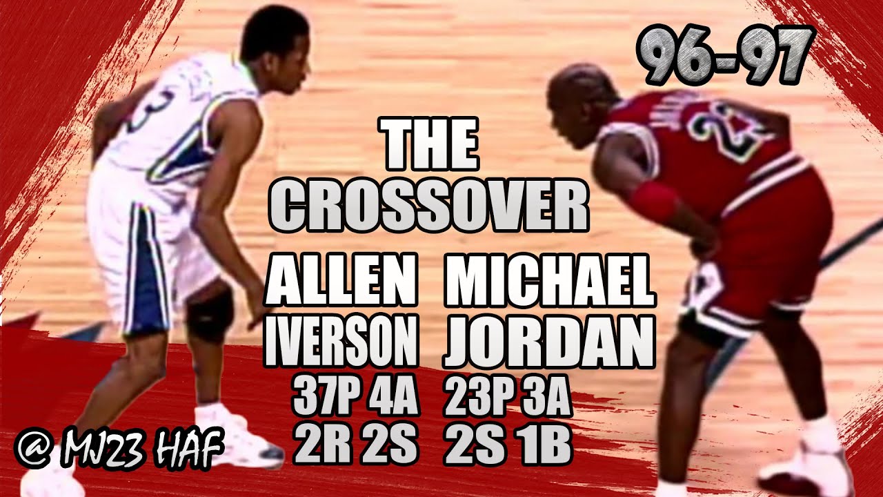 Michael Jordan vs Allen Iverson Highlights (1997.03.12) - 60pts, AI INFAMOUS CROSSOVER on MJ!