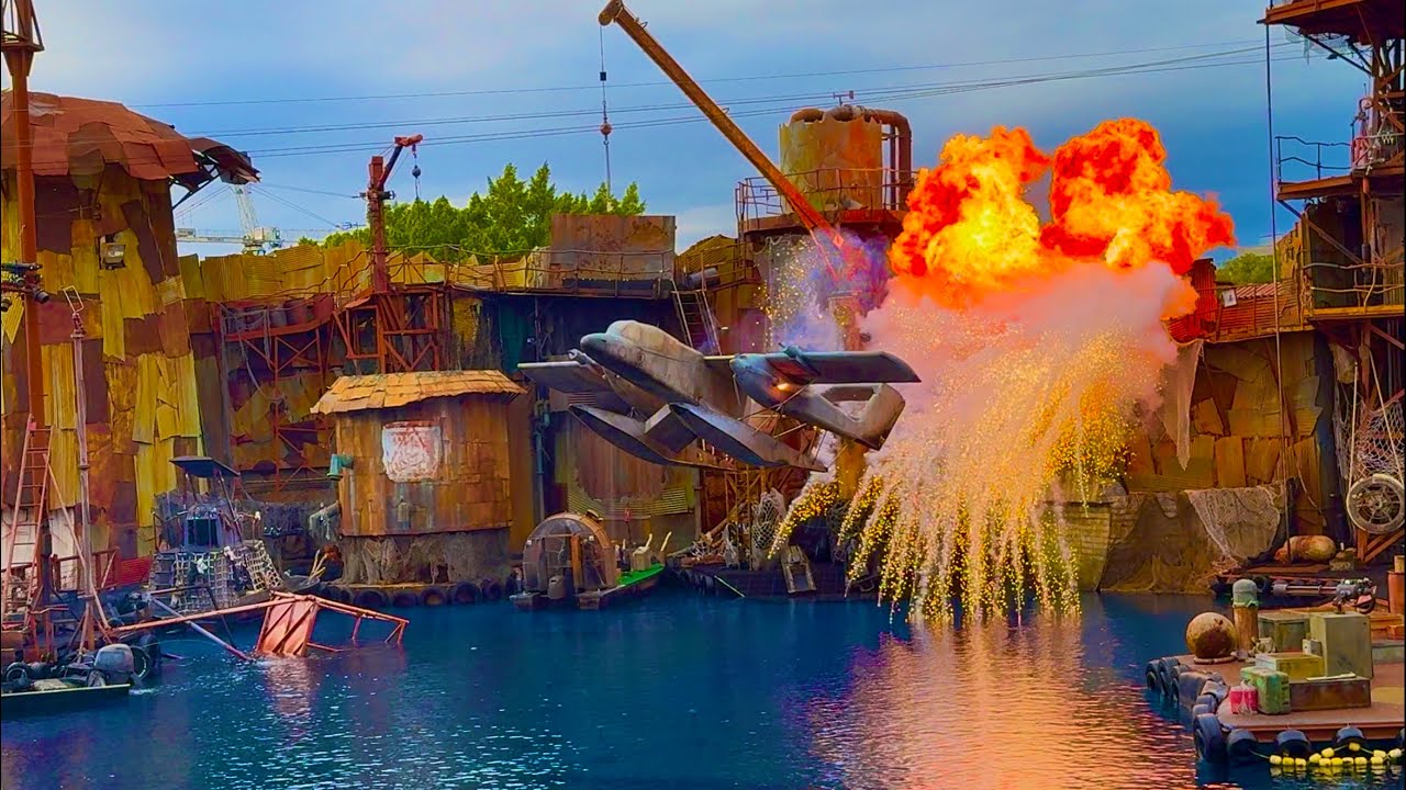 WaterWorld : Show [4K POV] Universal Studios Hollywood