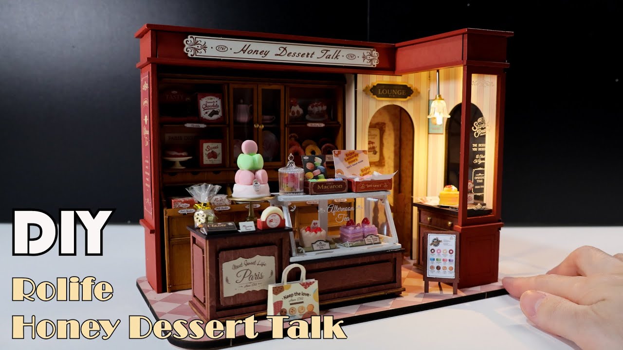 [Rolife] Honey Dessert Talk l 허니 디저트 토크 l DIY Miniature Dollhouse Kit l BOOKNOOK  miniature 쉽게 만들기