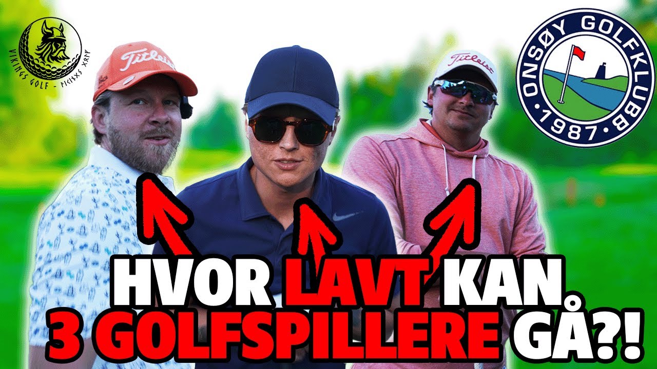 Hvor LAVT kan 3 GOLFSPILLERE gå på 9-HULL?! | Onsøy Golfklubb