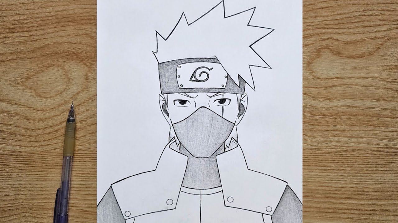 How to draw Kakashi | Kakashi Hatake step by step | Easy Kakashi from Naruto tutorial