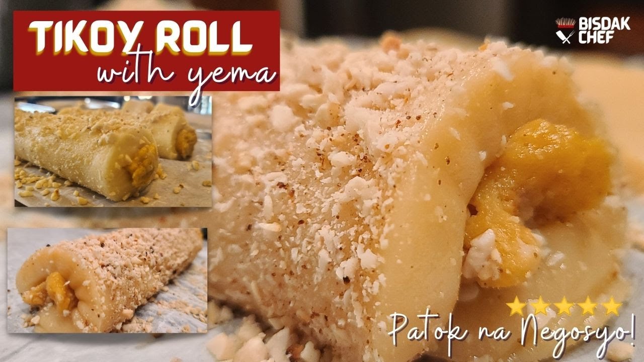 Kakanin Patok Pang Negosyo | Tikoy Roll Recipe | Peanut Roll with Yema | Glutinous Rice Flour Recipe
