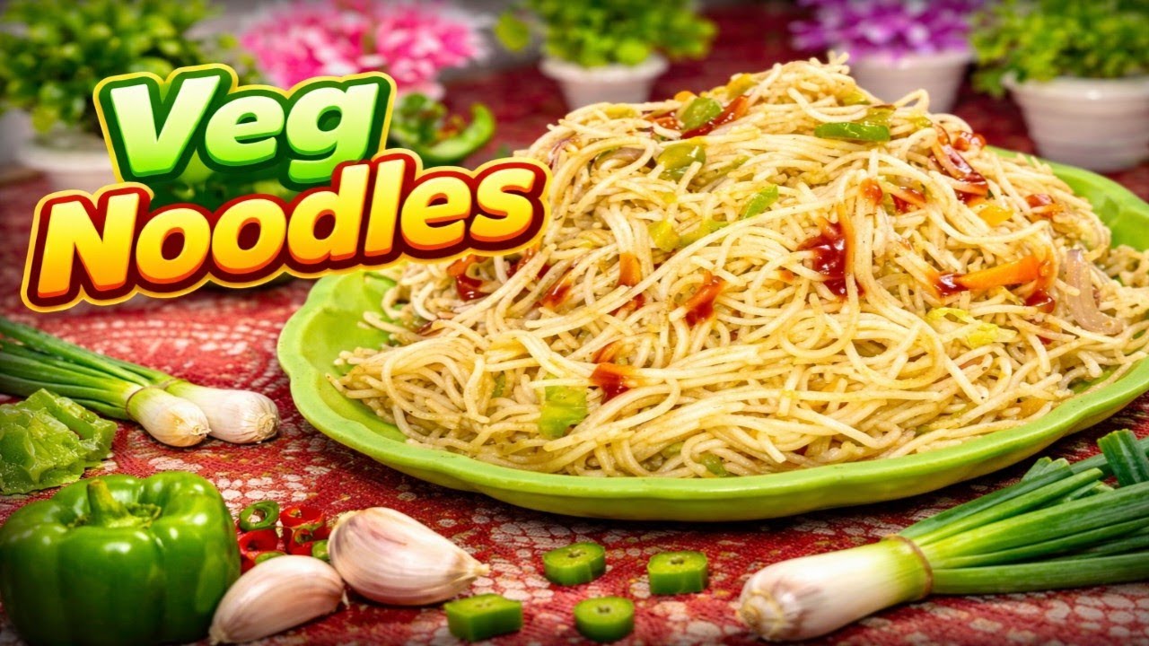 Market Jaisa Veg Chowmin Ghar Par Kaise Banaye  ( Street Food Tasty )