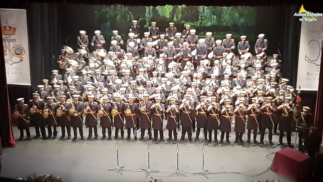 Marcha Real y Silencio Blanco - BCT Tres Caidas de Triana (XXV Aniversario Rosario de Cádiz) 2022
