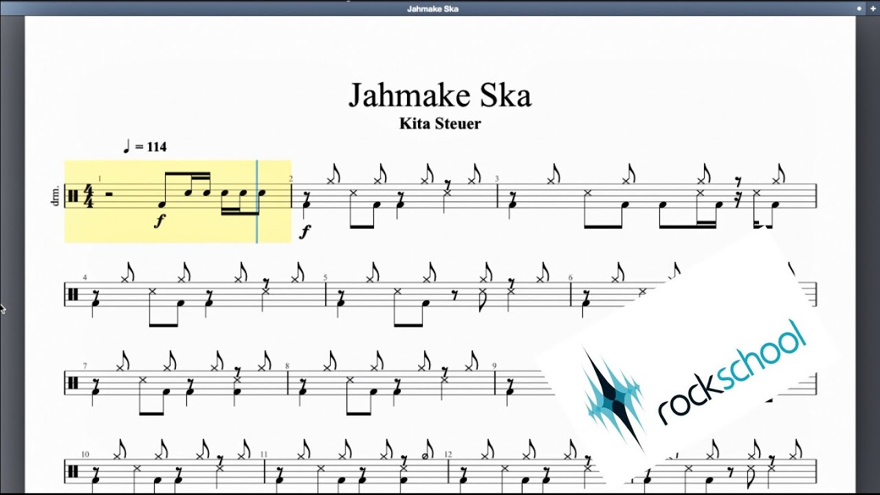 Jahmake Ska Rockschool Grade 4 Drums