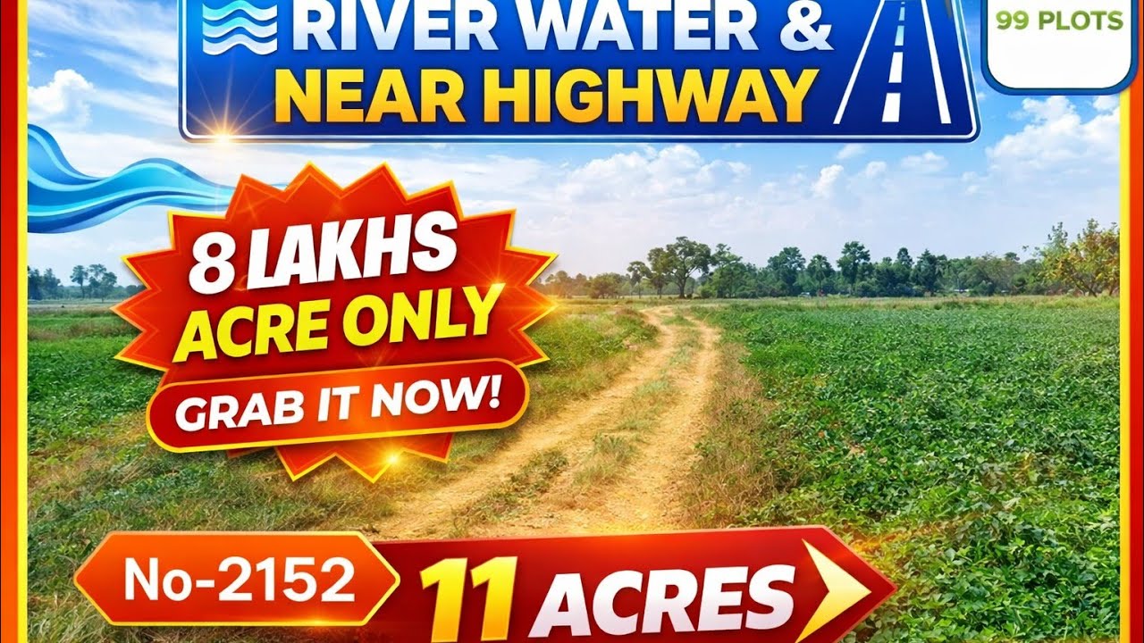 Low Cost Agriculture Land for Sale in Telangana |#JogulambaGadwal | 11 Acres | ₹8 Lakhs/Acre |