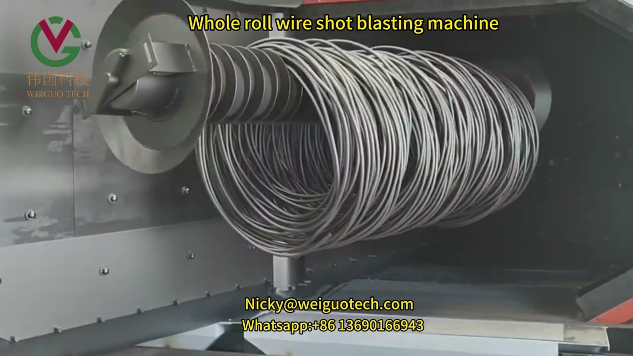 Whole roll wire shot blasting machine high quality best price-weiguotech