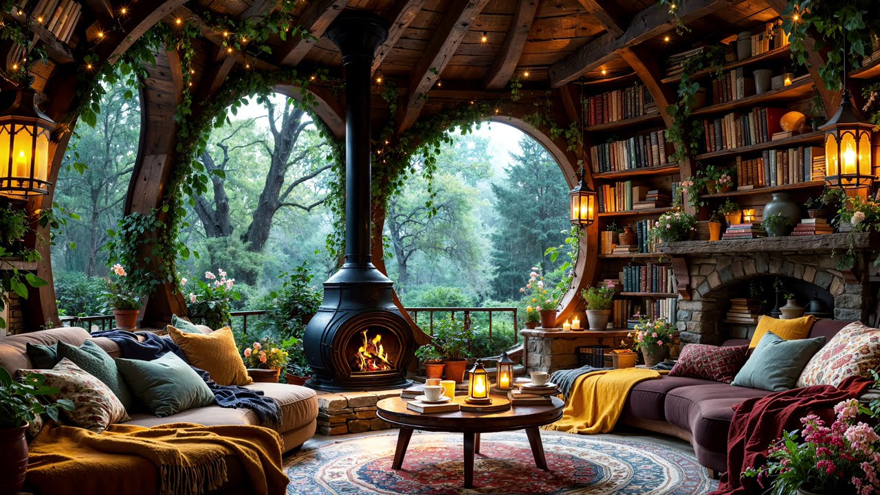 Magical Spring and Fairytale Cabin 🌙 Ambience for Reading, Relaxing & Sleep