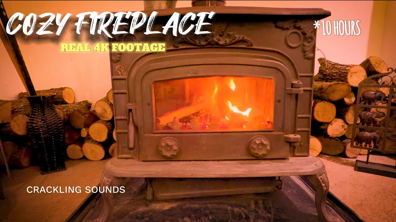 ULTIMATE Fireplace Sounds 4K - 10 Hours of Deep Sleep & Focus - Original Footage ASMR (No Music)