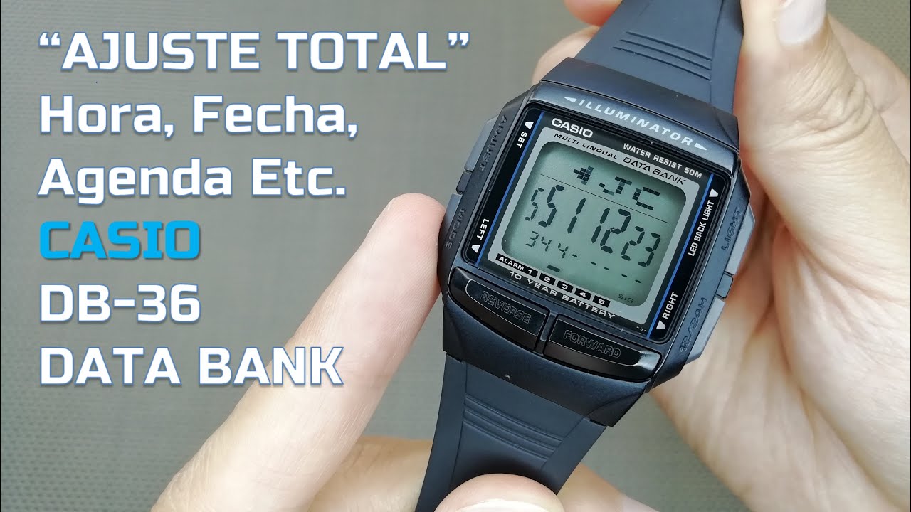 Как установить время, дату, телеобъявление, будильники и т. Д. На CASIO DB-36, все функции!