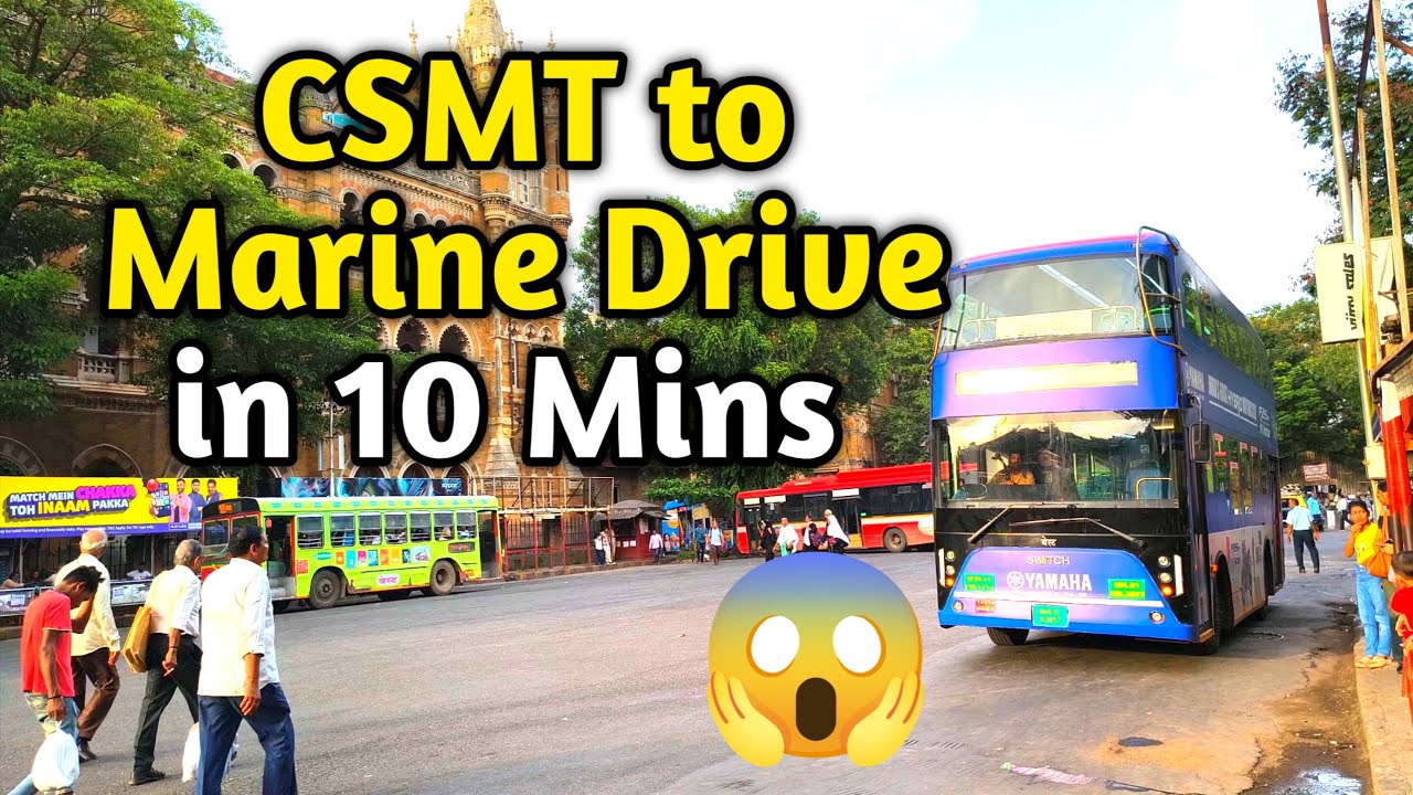 Epic Cinematic 🏞️View : CSMT to Marine Drive only in 12rs 😱|| Urban Street Life