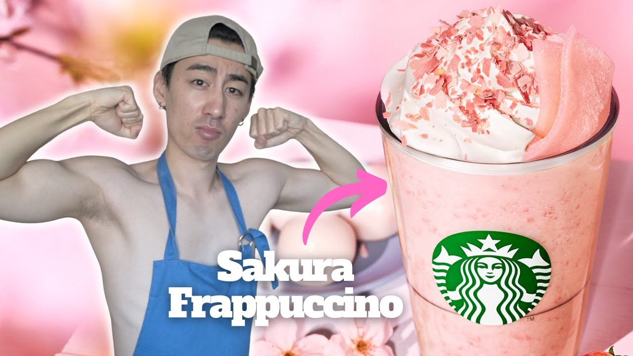 I made Starbucks Cherry Blossom Sakura Frappuccino from Japan