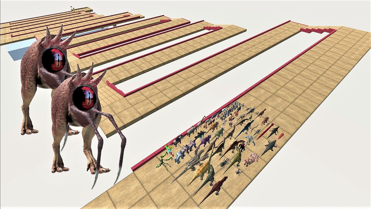 Last Survivor. Touched out, Zigzag down course! | Animal Revolt Battle Simulator