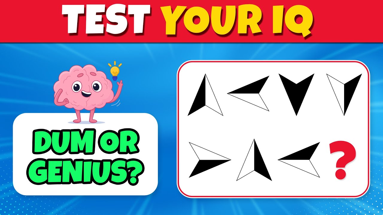 🧠&nbsp;Ultimate IQ Test Challenge 🧩 | Only 1% Can Finish Without Mistakes!