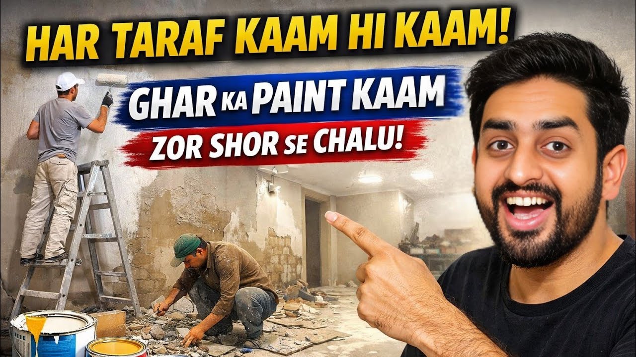 Har Taraf Kaam Hi Kaam | Home Paint Work Update | Saif Vlogs