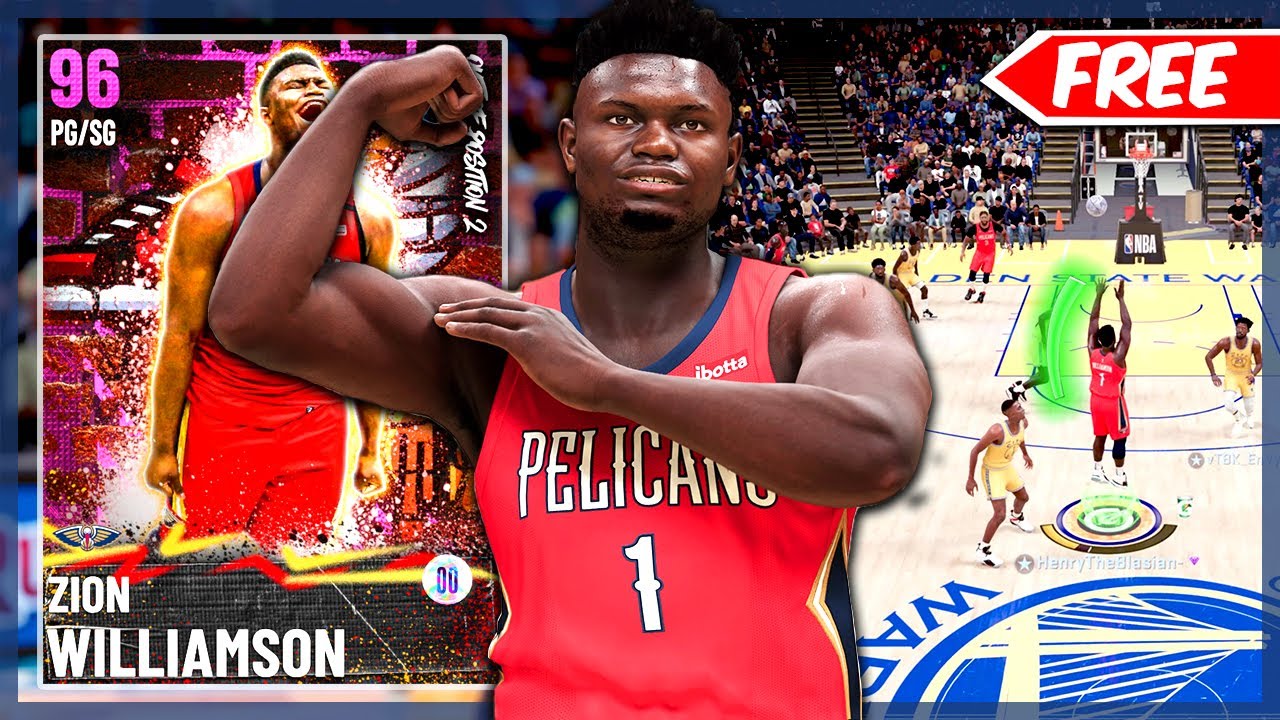 *FREE* POINT GUARD PINK DIAMOND ZION WILLIAMSON GAMEPLAY! AMAZING CARD WITH 1 FLAW! NBA 2k21 MyTEAM