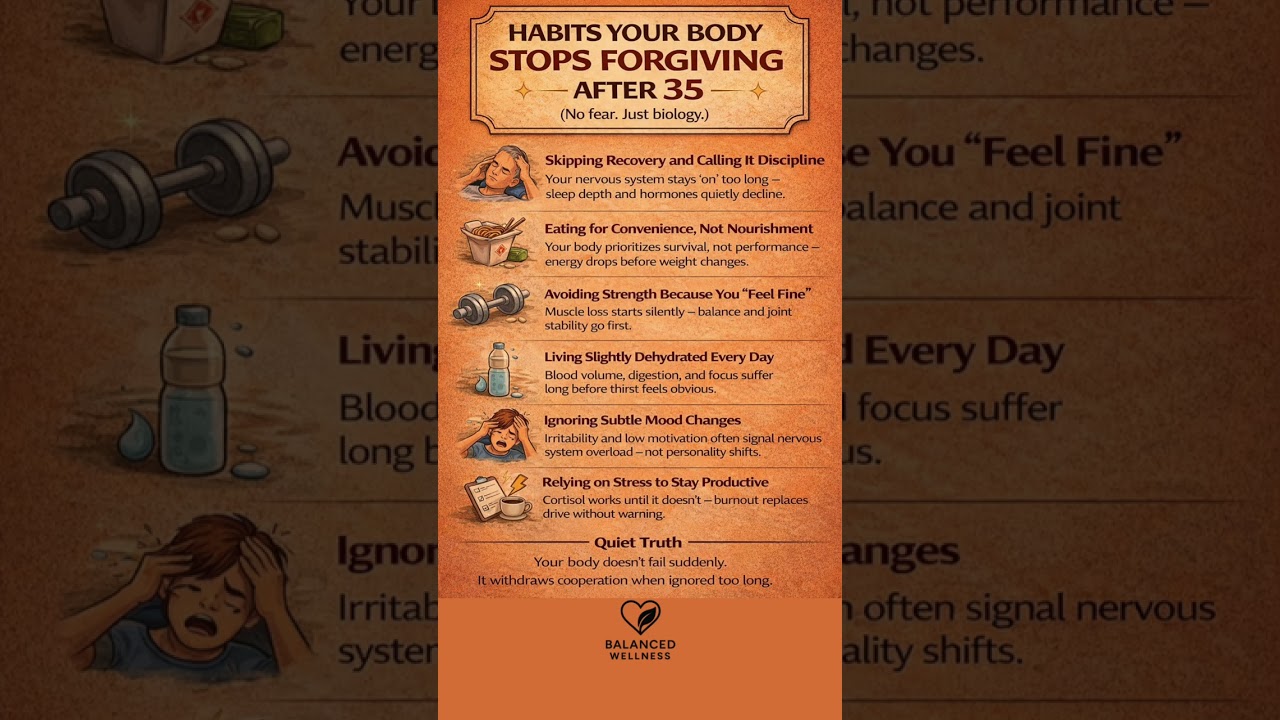 Habits Your Body Stops Forgiving After 35 (No Fear, Just Biology)